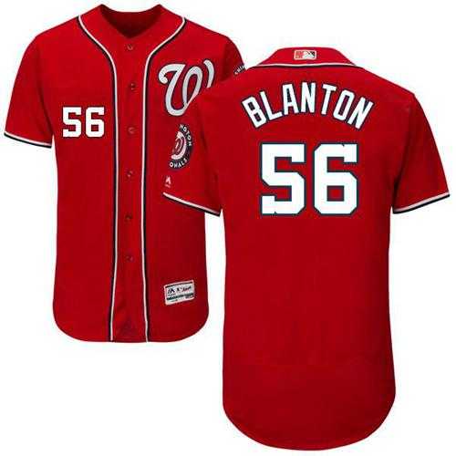 Washington Nationals #56 Joe Blanton Red Flexbase Authentic Collection Stitched MLB Jersey