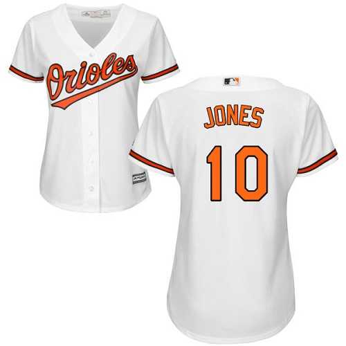 Women's Baltimore Orioles #10 Adam Jones White Home Stitched MLB Jersey