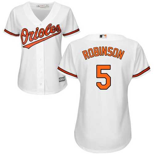 Women's Baltimore Orioles #5 Brooks Robinson White Home Stitched MLB Jersey
