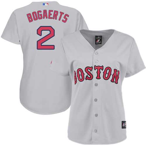 Women's Boston Red Sox #2 Xander Bogaerts Grey Road Stitched MLB Jersey