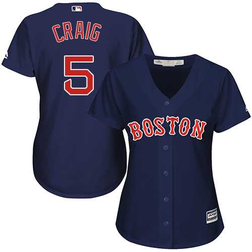 Women's Boston Red Sox #5 Allen Craig Navy Blue Alternate Stitched MLB Jersey