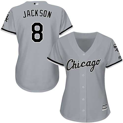 Women's Chicago White Sox #8 Bo Jackson Grey Road Stitched MLB Jersey