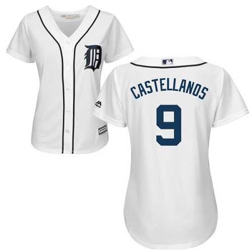 Women's Detroit Tigers #9 Nick Castellanos White Home Stitched MLB Jersey
