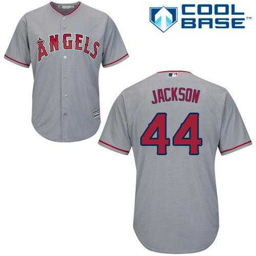 Women's Los Angeles Angels Of Anaheim #44 Reggie Jackson Grey Road Stitched MLB Jersey