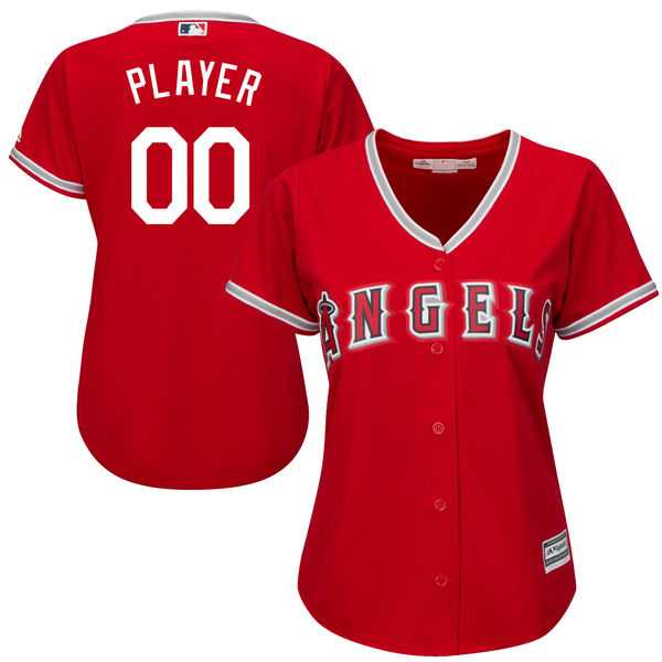 Women's Los Angeles Angels of Anaheim Majestic Scarlet Cool Base Alternate Jersey