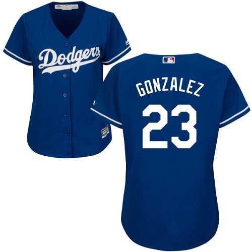 Women's Los Angeles Dodgers #23 Adrian Gonzalez Blue Alternate Stitched MLB Jersey