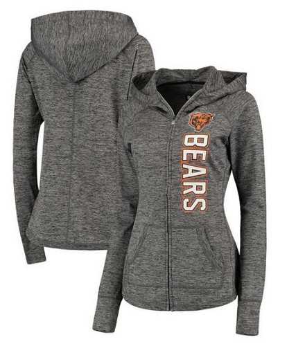 Women's NFL Chicago Bears G-III 4Her by Carl Banks Recovery Full-Zip Hoodie Heathered Gray