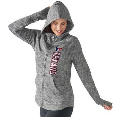 Women's NFL Houston Texans G-III 4Her by Carl Banks Recovery Full-Zip Hoodie Heathered Gray