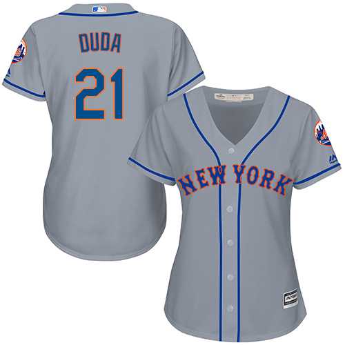 Women's New York Mets #21 Lucas Duda Grey Road Stitched MLB Jersey