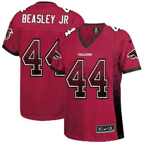 Women's Nike Atlanta Falcons #44 Vic Beasley Jr Red Team Color Stitched NFL Elite Drift Fashion Jersey