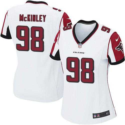 Women's Nike Atlanta Falcons #98 Takkarist McKinley White Stitched NFL Elite Jersey
