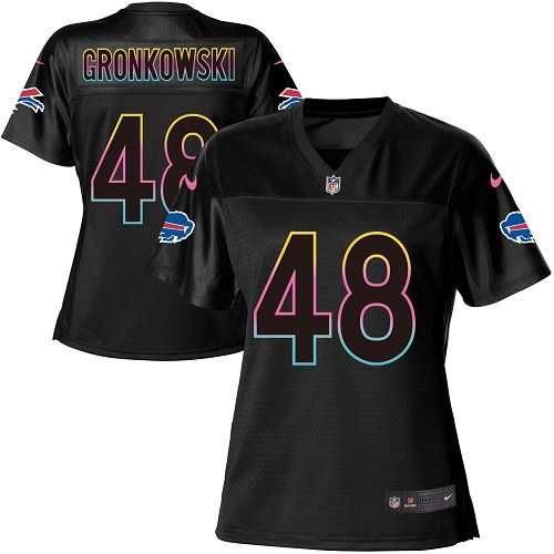 Women's Nike Buffalo Bills #48 Glenn Gronkowski Black Game Fashion NFL Jersey
