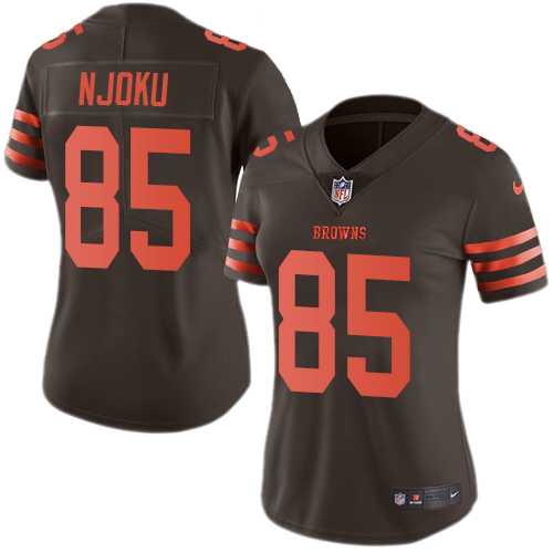 Women's Nike Cleveland Browns #85 David Njoku Brown Stitched NFL Limited Rush Jersey