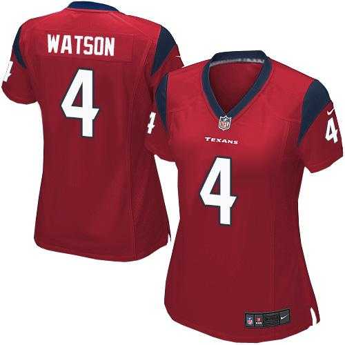 Women's Nike Houston Texans #4 Deshaun Watson Red Alternate Stitched NFL Elite Jersey