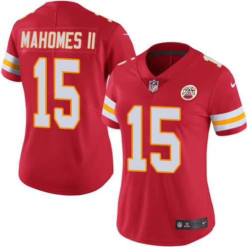 Women's Nike Kansas City Chiefs #15 Patrick Mahomes II Red Stitched NFL Limited Rush Jersey