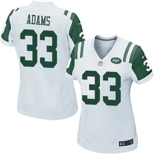 Women's Nike New York Jets #33 Jamal Adams White Stitched NFL Elite Jersey