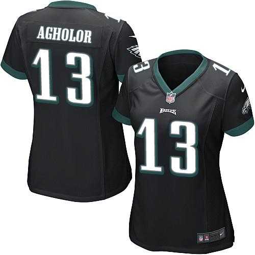 Women's Nike Philadelphia Eagles #13 Nelson Agholor Black Alternate Stitched NFL New Elite Jersey