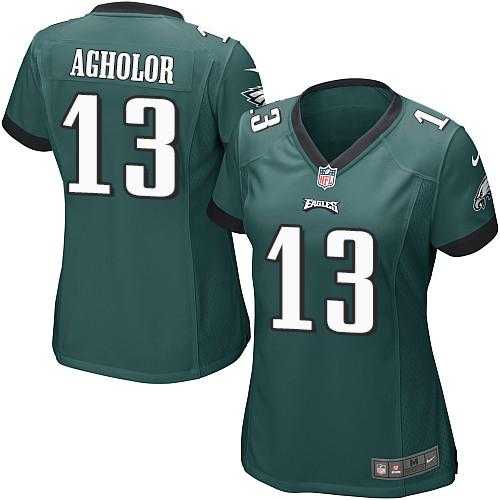 Women's Nike Philadelphia Eagles #13 Nelson Agholor Midnight Green Team Color Stitched NFL New Elite Jersey