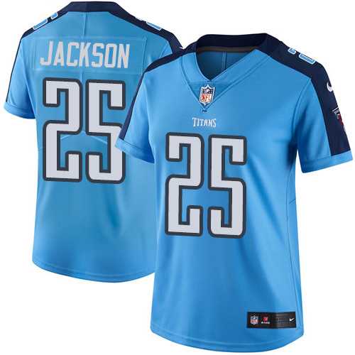 Women's Nike Tennessee Titans #25 Adoree' Jackson Light Blue Stitched NFL Limited Rush Jersey