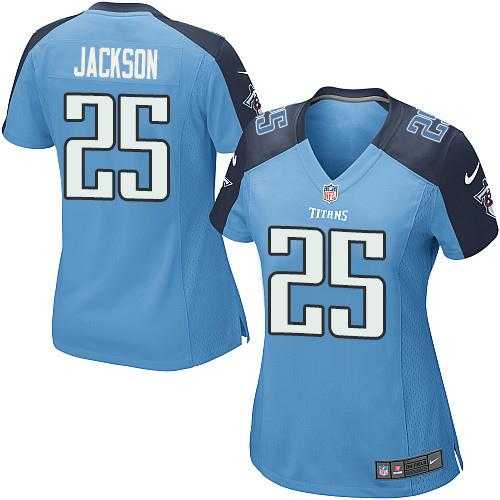 Women's Nike Tennessee Titans #25 Adoree' Jackson Light Blue Team Color Stitched NFL Elite Jersey