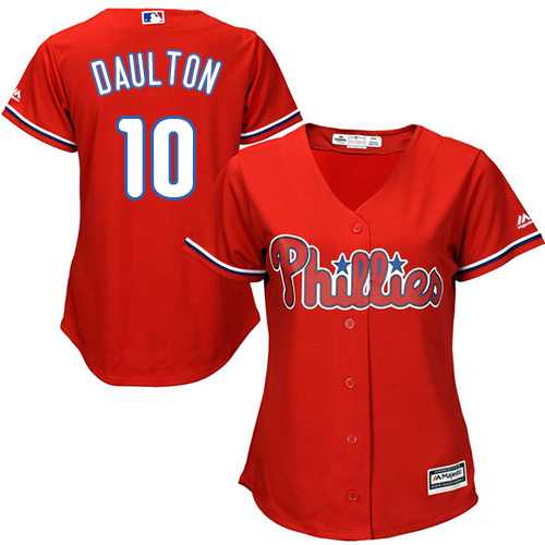 Women's Philadelphia Phillies #10 Darren Daulton Red Alternate Stitched MLB Jersey