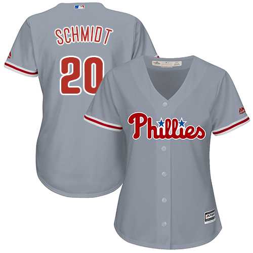 Women's Philadelphia Phillies #20 Mike Schmidt Grey Road Stitched MLB Jersey