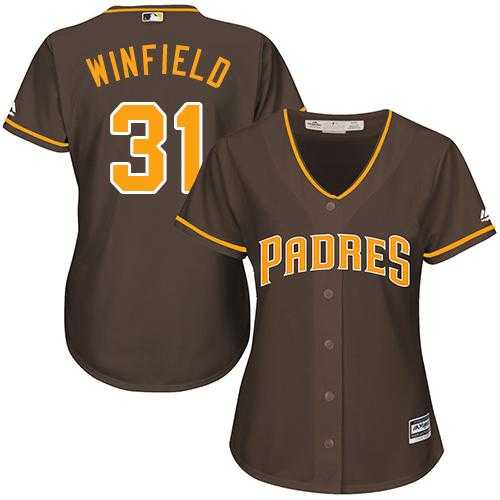 Women's San Diego Padres #31 Dave Winfield Brown Alternate Stitched MLB Jersey