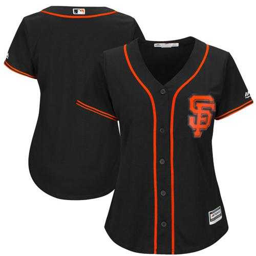 Women's San Francisco Giants Blank Black Alternate Stitched MLB Jersey