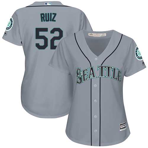 Women's Seattle Mariners #52 Carlos Ruiz Grey Road Stitched MLB Jersey