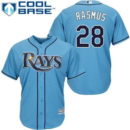 Women's Tampa Bay Rays #28 Colby Rasmus Light Blue Alternate Stitched MLB Jersey