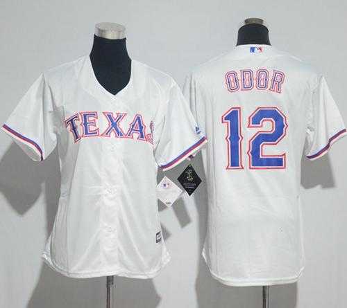 Women's Texas Rangers #12 Rougned Odor White Home Stitched MLB Jersey