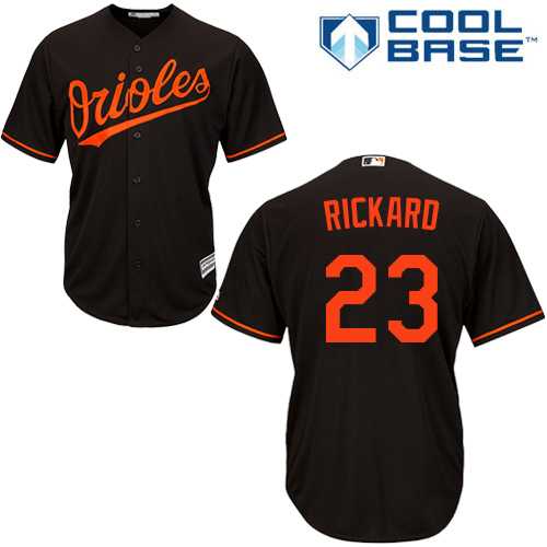 Youth Baltimore Orioles #23 Joey Rickard Black Cool Base Stitched MLB Jersey