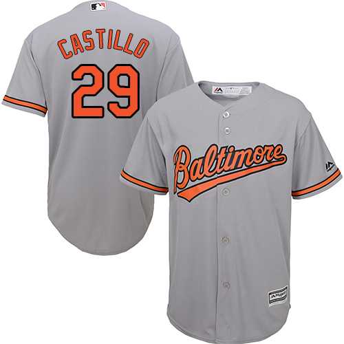 Youth Baltimore Orioles #29 Welington Castillo Grey Cool Base Stitched MLB Jersey