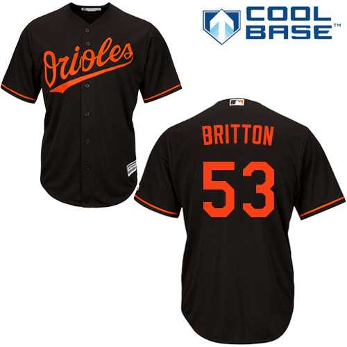 Youth Baltimore Orioles #53 Zach Britton Black Cool Base Stitched MLB Jersey