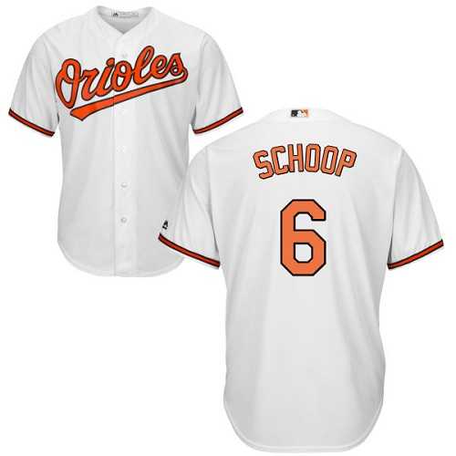 Youth Baltimore Orioles #6 Jonathan Schoop White Cool Base Stitched MLB Jersey