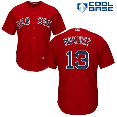 Youth Boston Red Sox #13 Hanley Ramirez Red Cool Base Stitched MLB Jersey