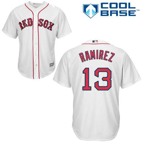 Youth Boston Red Sox #13 Hanley Ramirez White Cool Base Stitched MLB Jersey