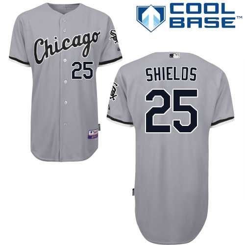 Youth Chicago White Sox #25 James Shields Grey Road Cool Base Stitched MLB Jersey