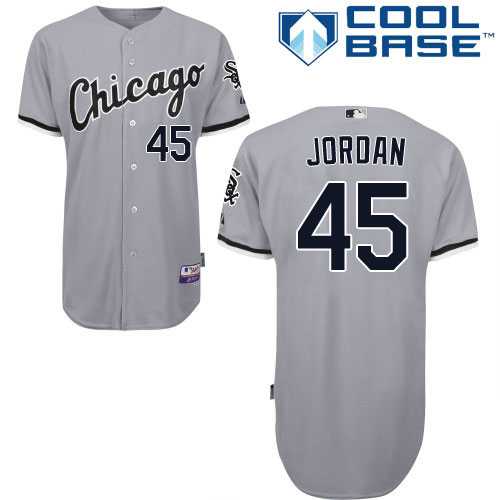 Youth Chicago White Sox #45 Michael Jordan Grey Road Cool Base Stitched MLB Jersey