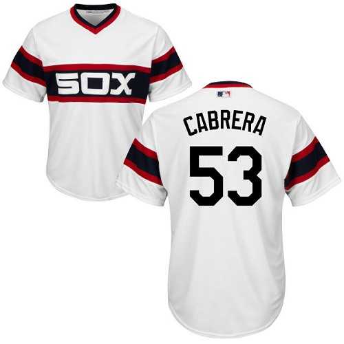 Youth Chicago White Sox #53 Melky Cabrera White Alternate Home Cool Base Stitched MLB Jersey