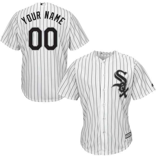 Youth Chicago White Sox Majestic White Home Custom Cool Base Jersey