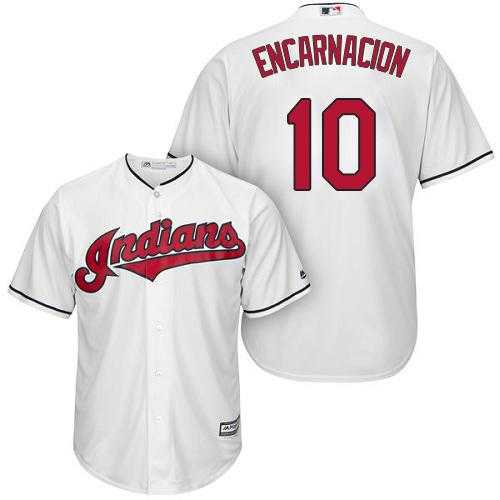 Youth Cleveland Indians #10 Edwin Encarnacion White Home StitchedMLB Jersey