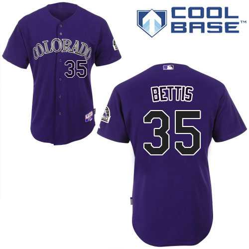 Youth Colorado Rockies #35 Chad Bettis Purple Cool Base Stitched MLB Jersey