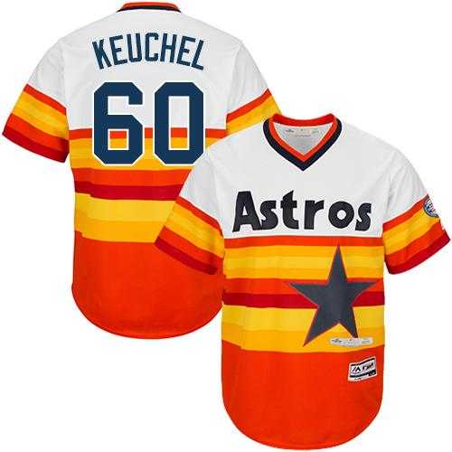 Youth Houston Astros #60 Dallas Keuchel White Orange Cooperstown Stitched MLB Jersey