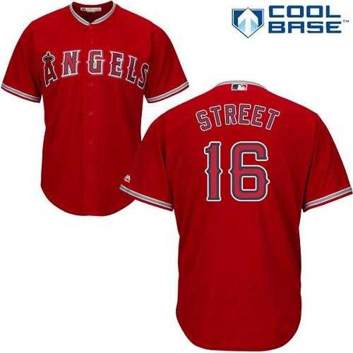 Youth Los Angeles Angels Of Anaheim #16 Huston Street Red Cool Base Stitched MLB Jersey