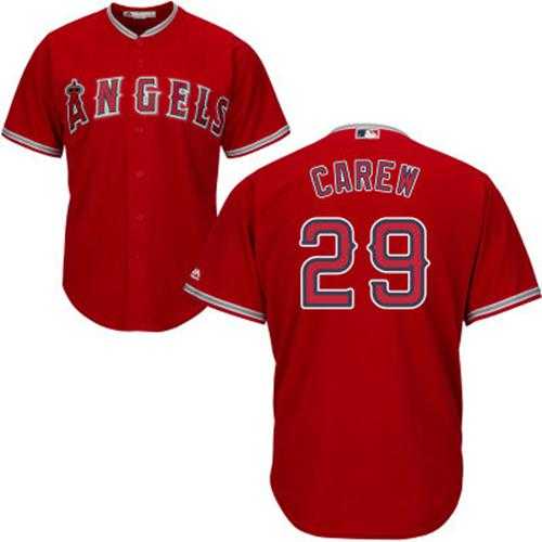 Youth Los Angeles Angels Of Anaheim #29 Rod Carew Red Cool Base Stitched MLB Jersey