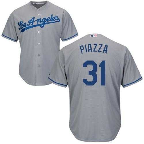 Youth Los Angeles Dodgers #31 Mike Piazza Grey Cool Base Stitched MLB Jersey
