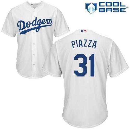 Youth Los Angeles Dodgers #31 Mike Piazza White Cool Base Stitched MLB Jersey