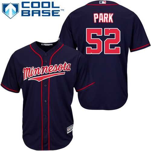 Youth Minnesota Twins #52 Byung-Ho Park Navy blue Cool Base Stitched MLB Jersey