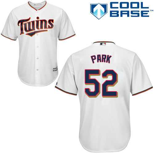 Youth Minnesota Twins #52 Byung-Ho Park White Cool Base Stitched MLB Jersey